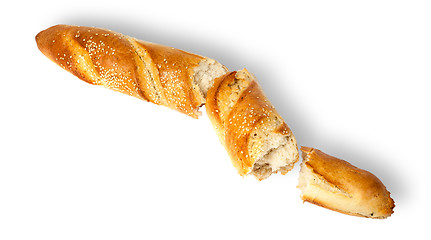 Image showing Broken French baguette