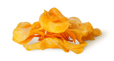 Image showing Pile of potato chips