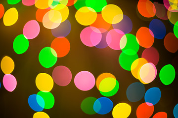 Image showing Circular bokeh background of Christmaslight