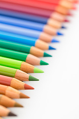 Image showing Group of Colourful pencils 