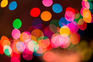 Image showing Colourful Defocused bokeh light