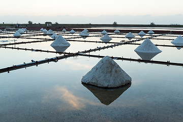 Image showing Salt in sea salt farm