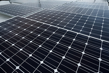 Image showing Roof with solar panels cells