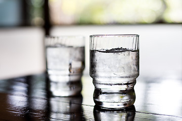 Image showing Glass of iced water