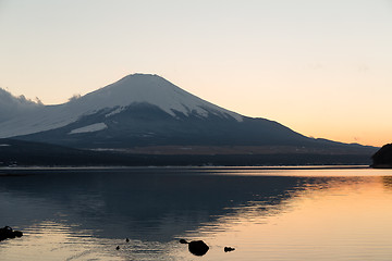 Image showing Lake Yamanaka and Mt Fuji