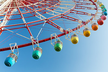 Image showing Ferris wheel with blue sky