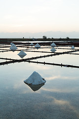 Image showing Sea salt in salt farm