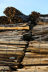 Image showing Pile of wooden boards