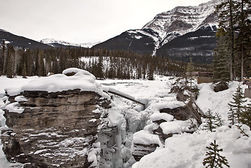 Image showing Athabasca Falls in Winter