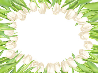 Image showing Isolated tulip frame. EPS 10