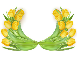 Image showing Tulips in shape of heart. EPS 10