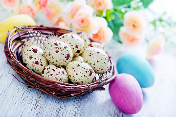 Image showing decorative painted Easter eggs