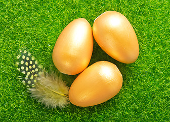 Image showing decorative painted Easter eggs