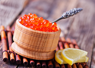 Image showing salmon caviar