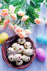 Image showing decorative painted Easter eggs