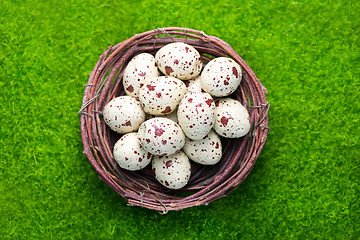 Image showing decorative painted Easter eggs