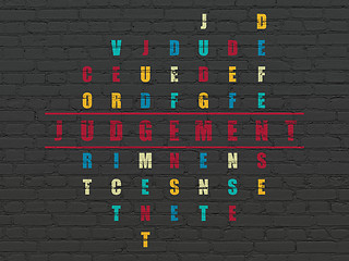 Image showing Law concept: Judgement in Crossword Puzzle