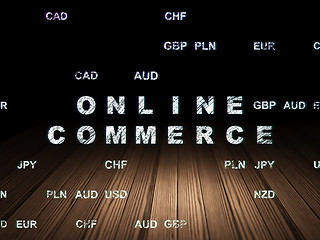 Image showing Business concept: Online Commerce in grunge dark room