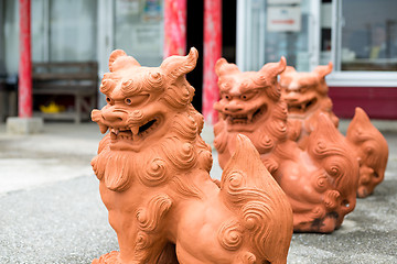 Image showing Japanese Lion sculpture