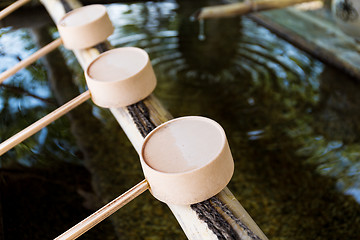 Image showing Japanese Purification Fountain in Shinto Temple