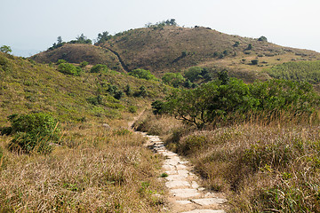 Image showing Hiking pathway going up to the peak