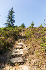 Image showing Step to the mountain