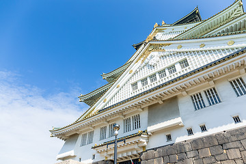 Image showing Traditional Osaka castle in Japan 