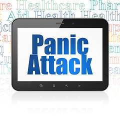 Image showing Medicine concept: Tablet Computer with Panic Attack on display