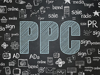 Image showing Marketing concept: PPC on School Board background