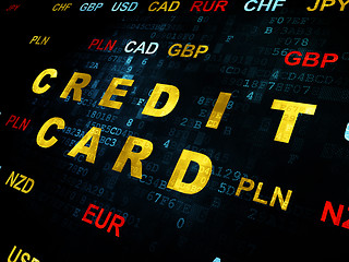 Image showing Currency concept: Credit Card on Digital background