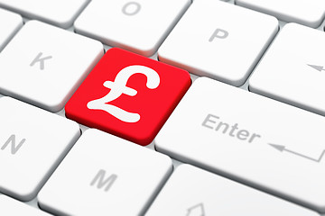 Image showing Banking concept: Pound on computer keyboard background