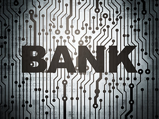 Image showing Money concept: circuit board with Bank