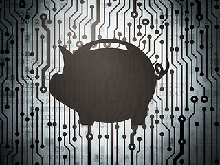 Image showing Money concept: circuit board with Money Box