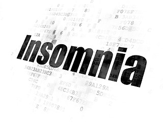 Image showing Health concept: Insomnia on Digital background