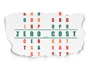 Image showing Business concept: Zero cost in Crossword Puzzle