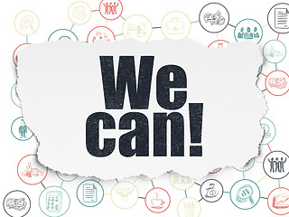 Image showing Finance concept: We Can! on Torn Paper background