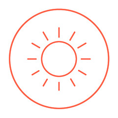 Image showing Sun line icon.