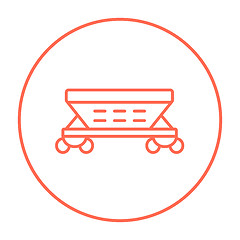 Image showing Cargo wagon line icon.