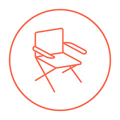 Image showing Folding chair line icon.