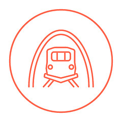 Image showing Railway tunnel line icon.