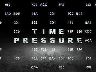 Image showing Timeline concept: Time Pressure in grunge dark room