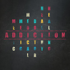 Image showing Healthcare concept: Addiction in Crossword Puzzle