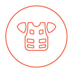 Image showing Motorcycle suit line icon.