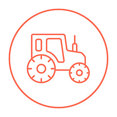 Image showing Tractor line icon.