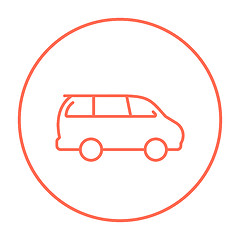 Image showing Minivan line icon.