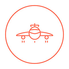 Image showing Airplane line icon.