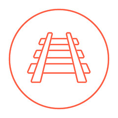 Image showing Railway track line icon.