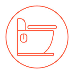 Image showing Toilet line icon.