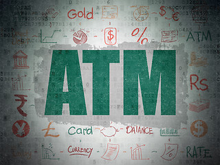 Image showing Banking concept: ATM on Digital Paper background