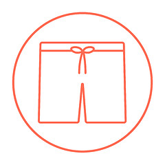 Image showing Swimming trunks line icon.